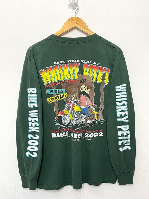 翔*ン様 00s BIKE WEEK Daytona Beach ロンT ALS Vintage 2002 Bike Week Daytona Beach Florida Whiskey Pete's Tavern