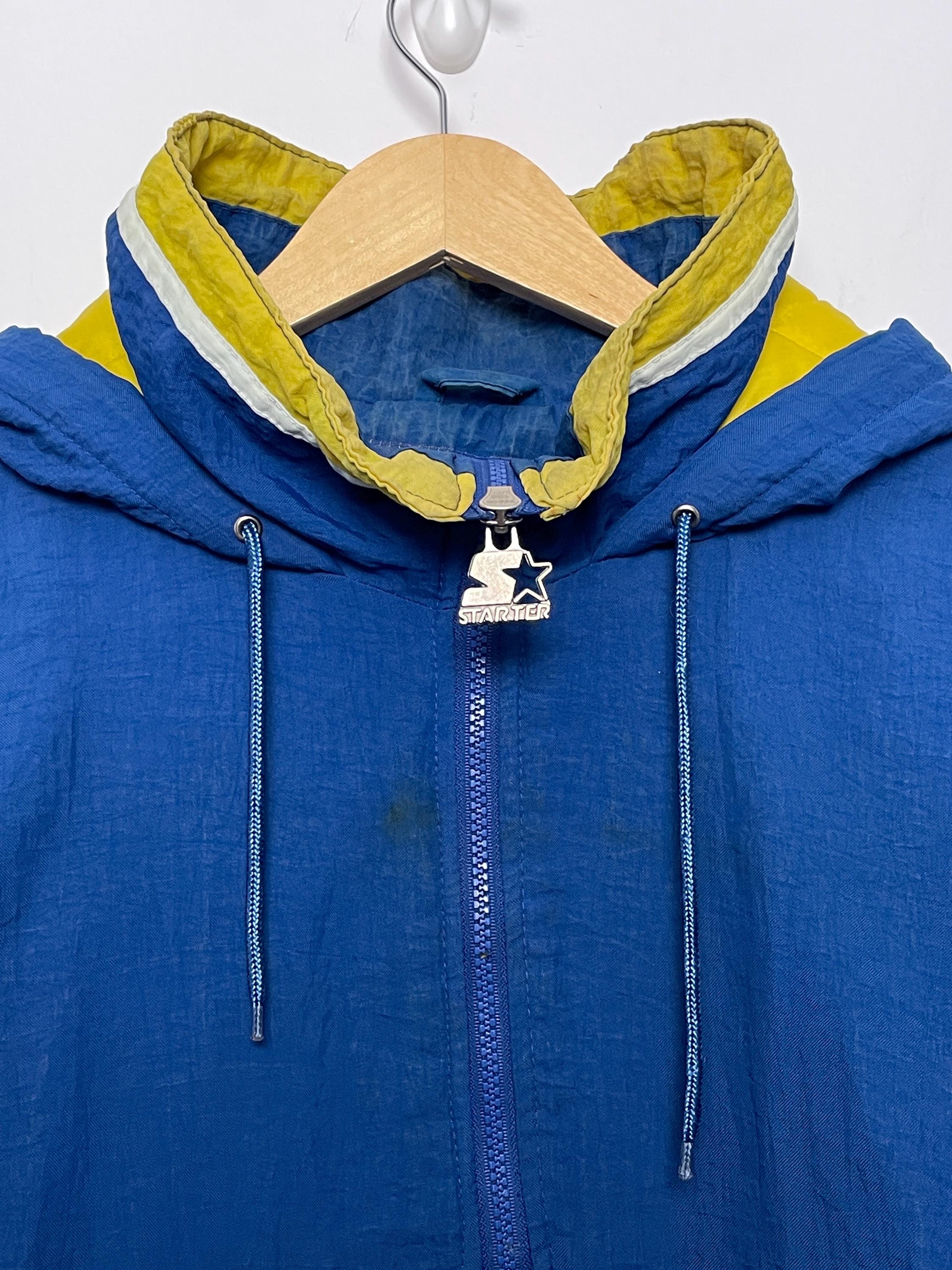 レア古着 90s○NHLセイバーズ 中綿刺繍ナイロンジャケット 3XL