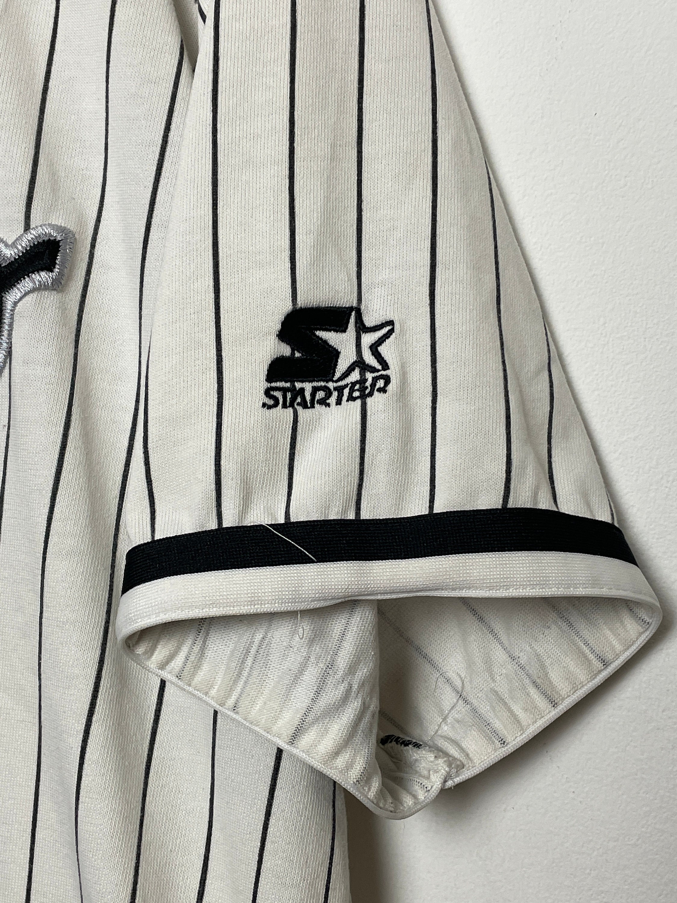 Vintage 1990s Chicago White Sox Starter MLB Baseball Striped Vintage 1990s Chicago White Sox Starter MLB Baseball Striped