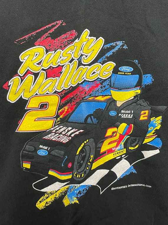 Vintage 1990s Rusty Wallace NASCAR Racing Graphic… - image 2