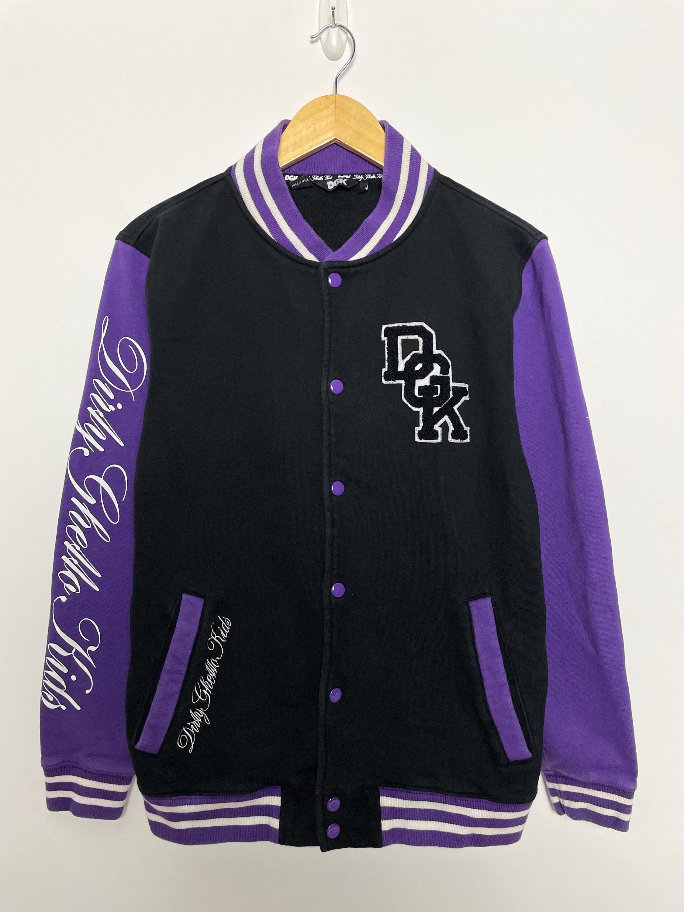 Vintage Y2K DGK Skateboarding Purple and Black Button up