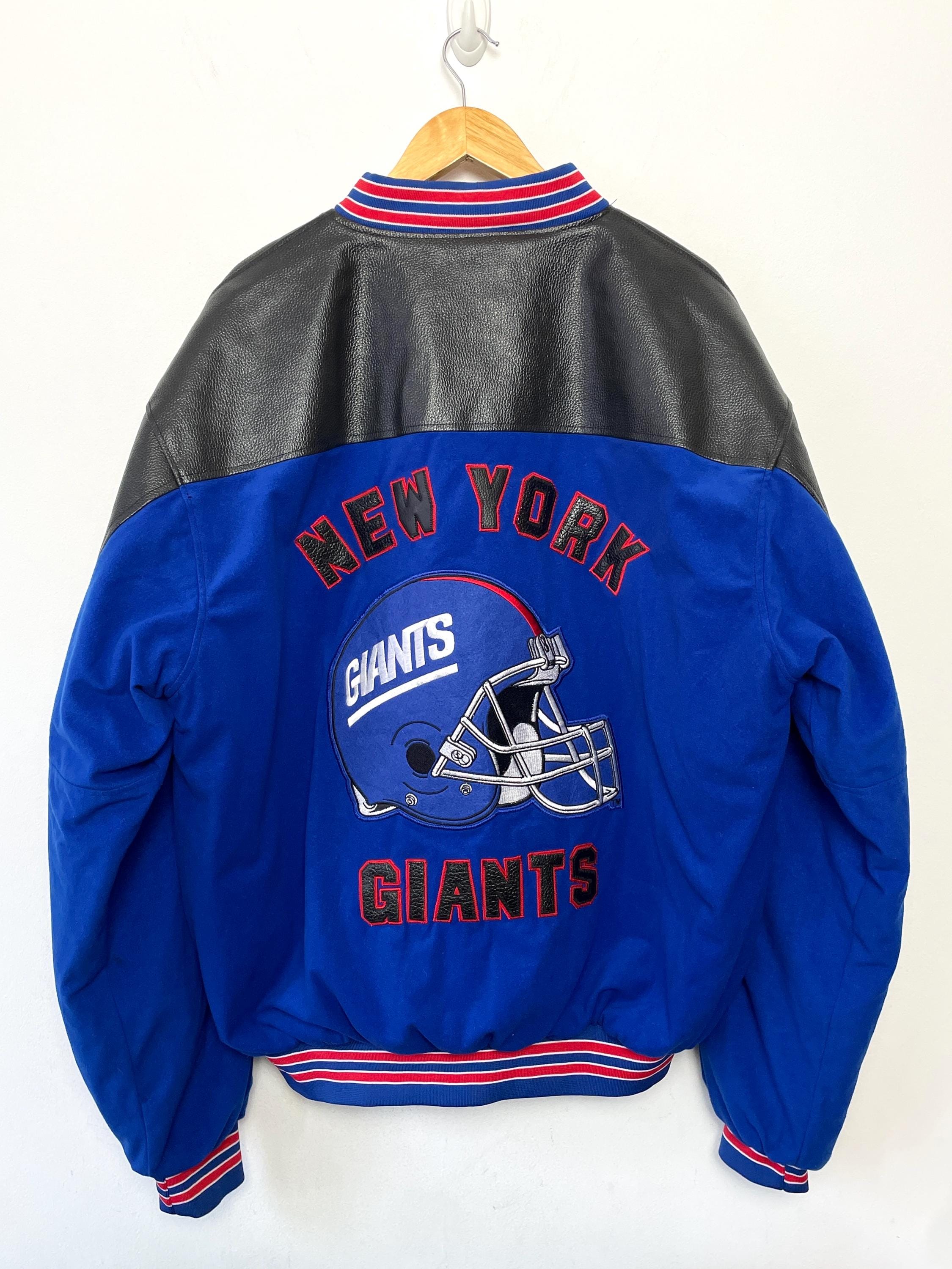 Vintage 1990s New York Giants Faux Leather NFL Football Helmet