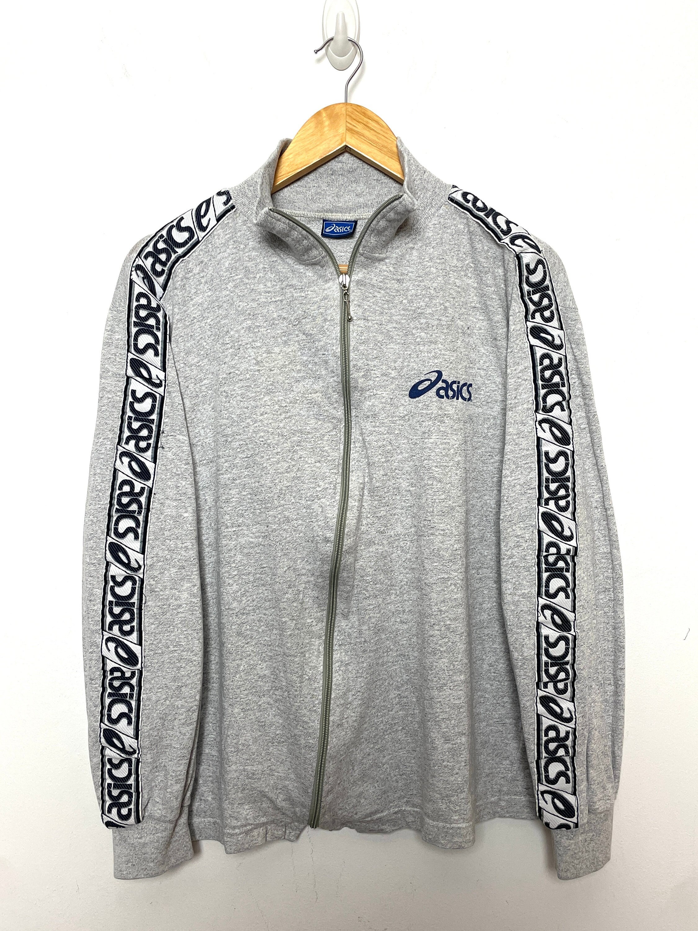 Vintage 1980s ASICS Spell Out Logo Full Zip Running Vintage 1980s ASICS Spell Out Logo Full Zip Running