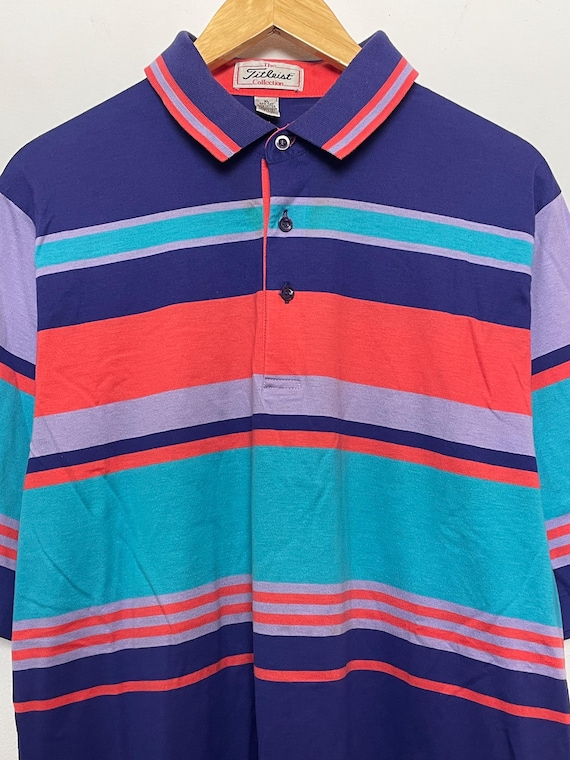 Vintage 90s Nike Golf Polo shirt geometric print yellow XL