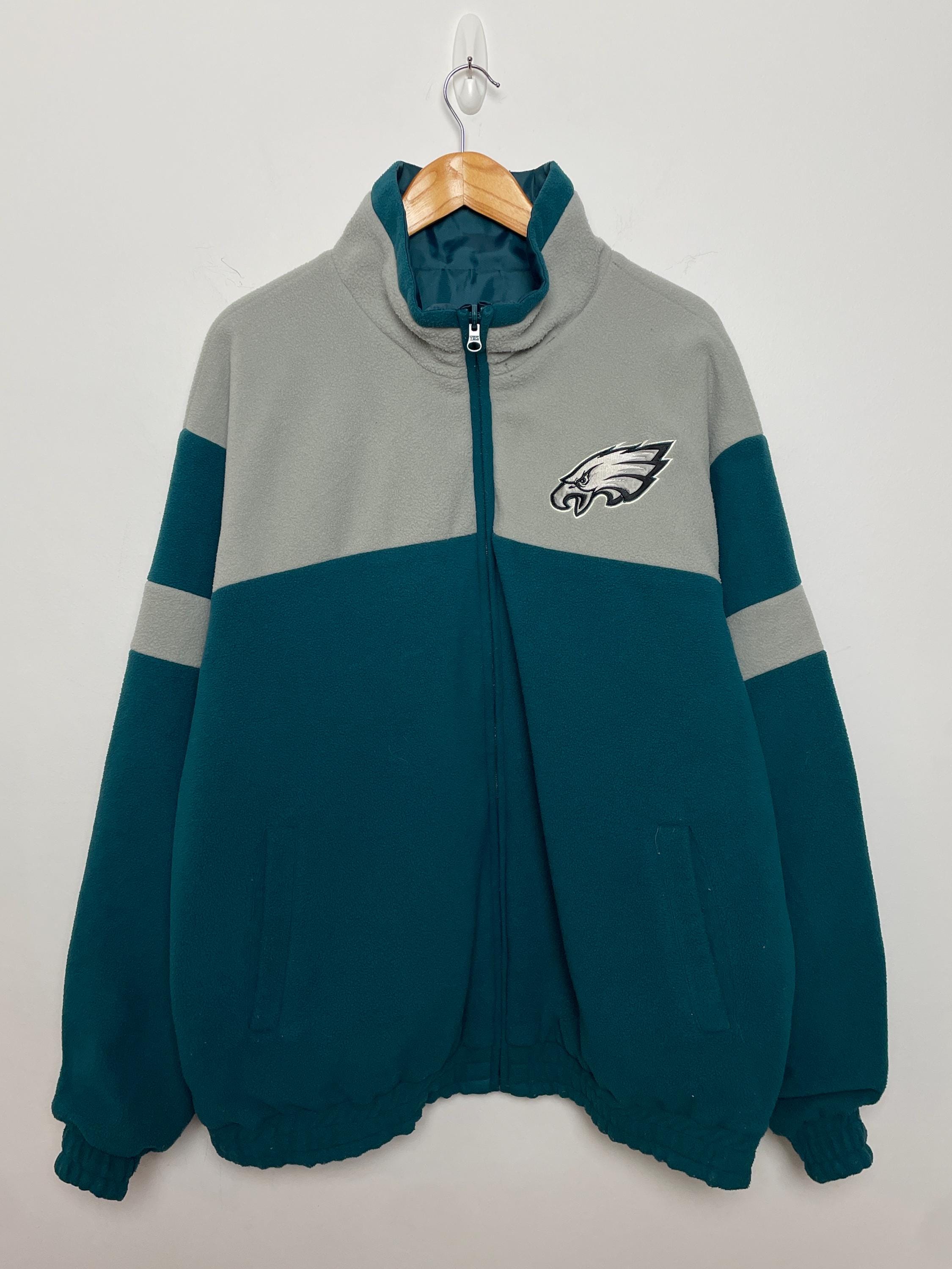 Vintage Philadelphia Eagles NFL Football Zip up Windbreaker and