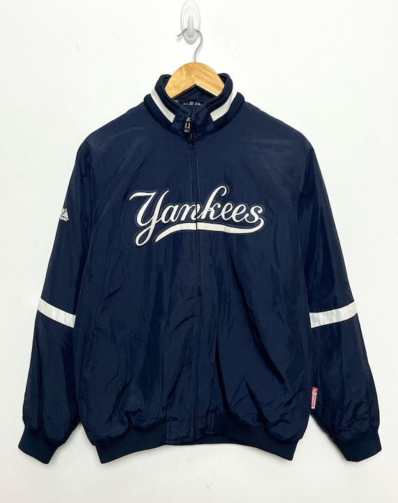 Vintage New York Yankees MLB Baseball Fleece Lined Windbreaker Zip