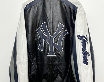 90s Yankees レザージャケット hiphop bboy JH Design】【1999年ワールドシリーズチャンピオン