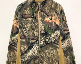 Chaqueta polar con cremallera y camuflaje estilo Realtree de roble musgoso vintage (talla XL para adulto)