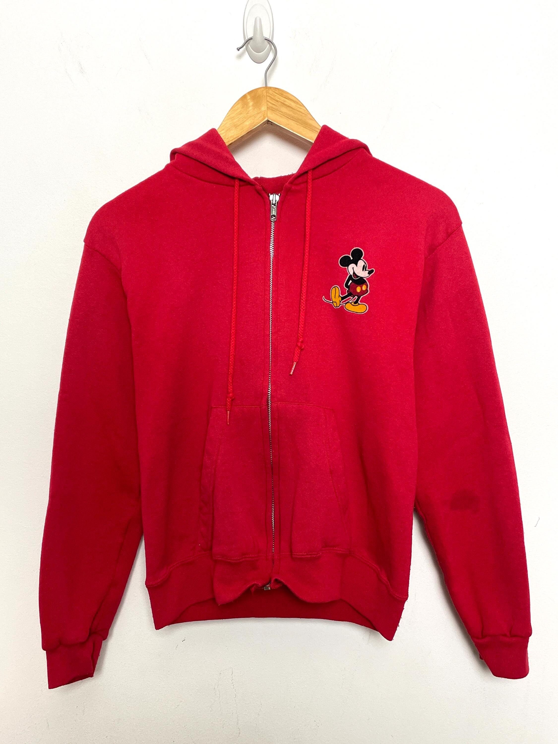 Vintage 1980s Disney Mickey Mouse Made in USA Red Zip up Vintage 1980s Disney Mickey Mouse Made in USA Red Zip up