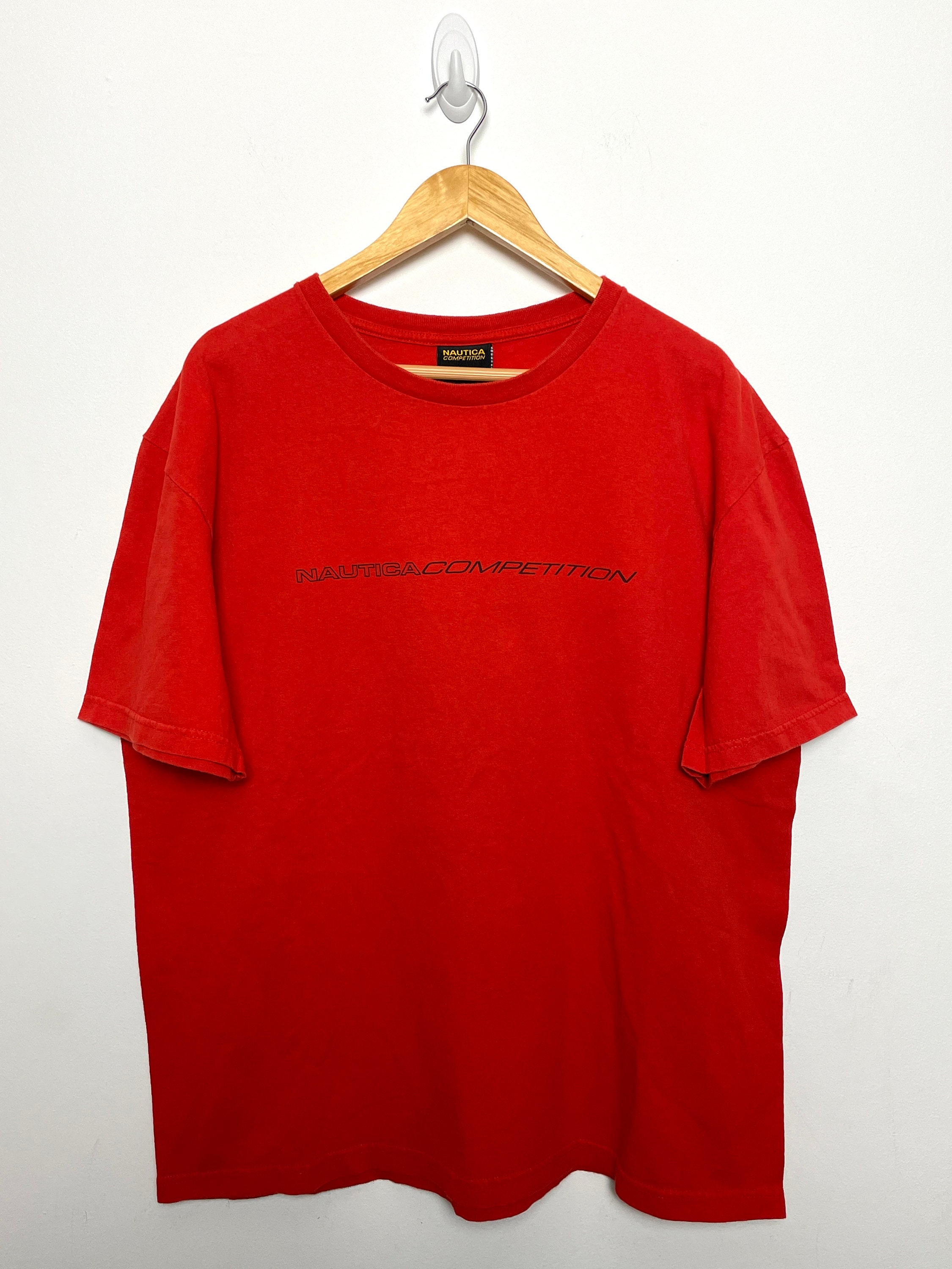 Vintage 1990s Nautica Competition Surfboard Graphic Sailing Tee 