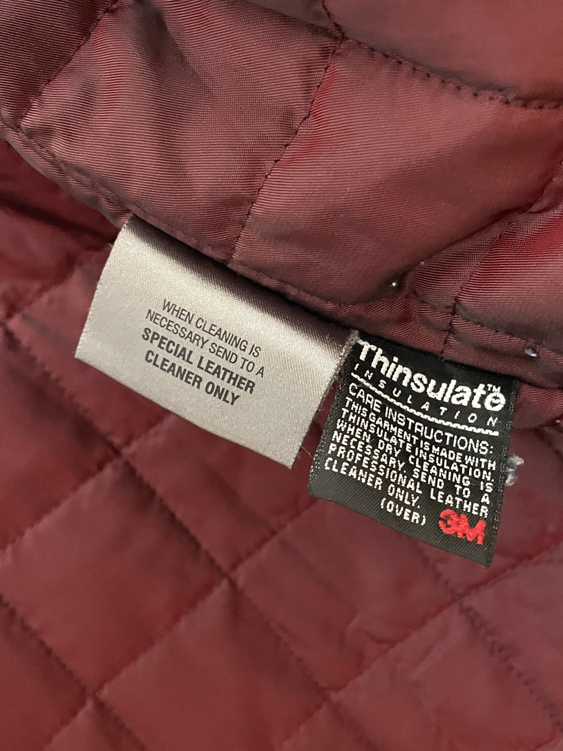 Veste Femme Vintage Wilson’s En Cuir Rouge - Taille M - Doublure Thinsulate