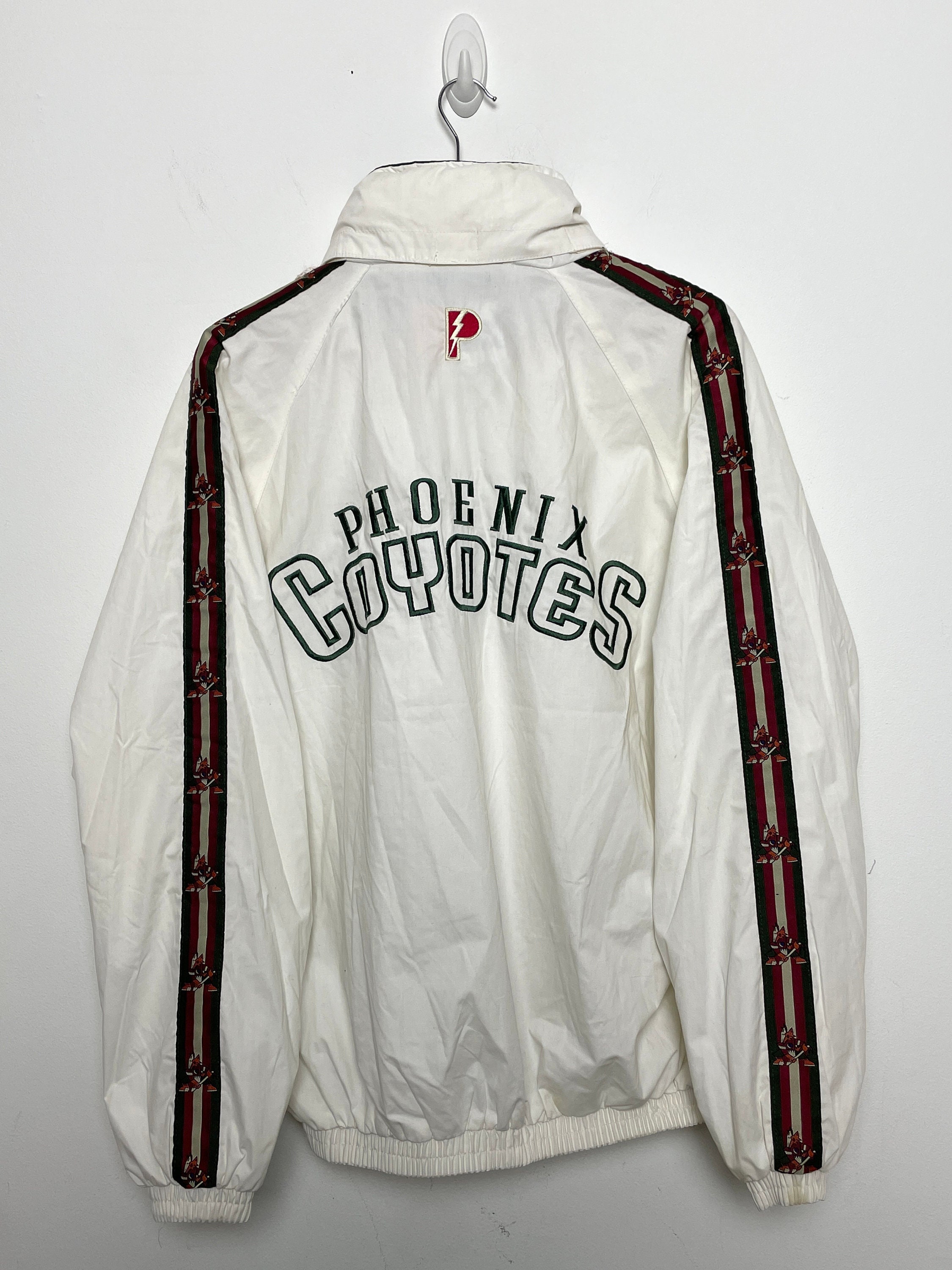 VINTAGE Phoenix Coyotes Jersey Adult Small White Starter Stitched Sewn 90s  *