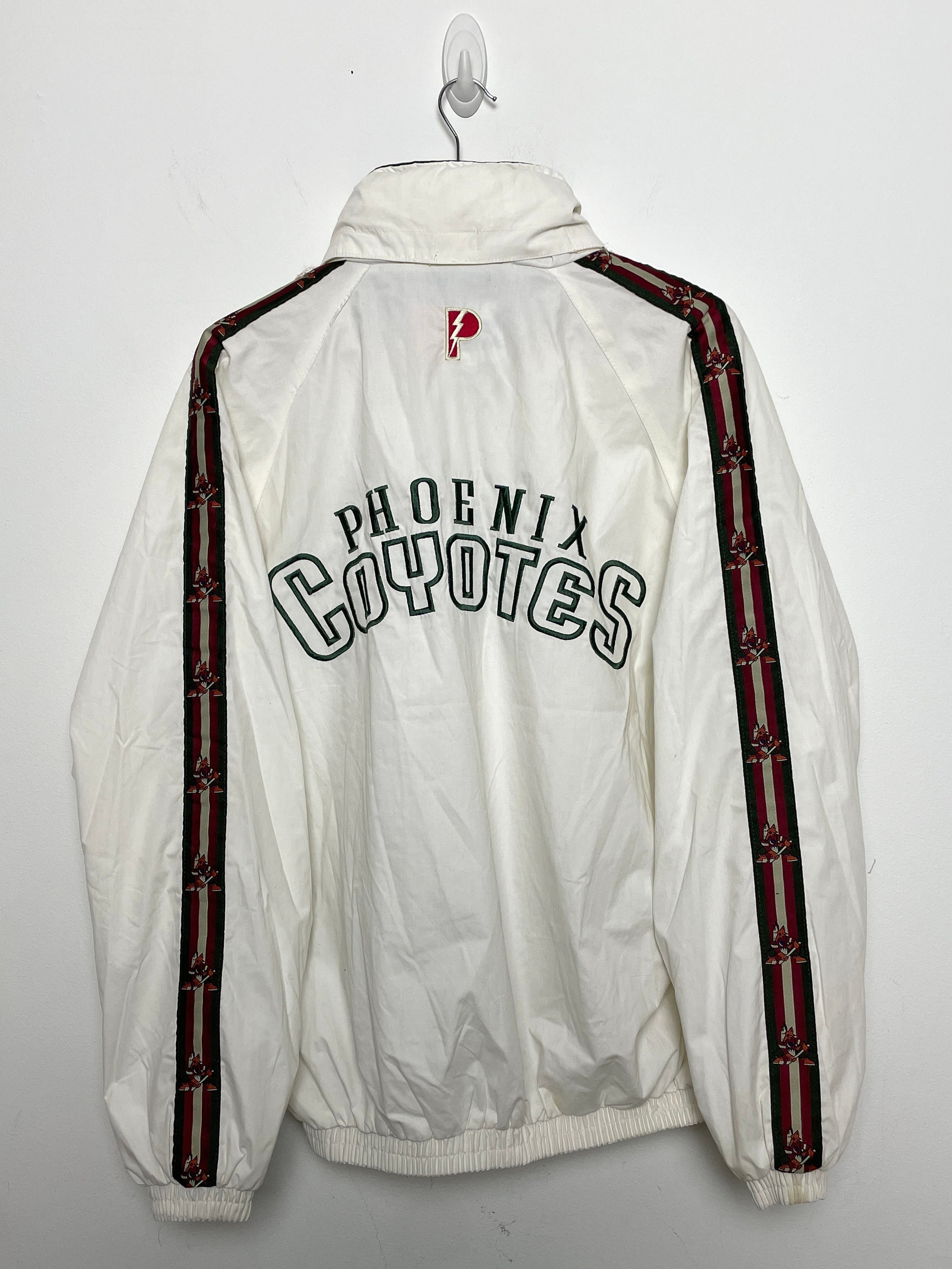 Maillot Vintage Phoenix Coyotes Années 90 - Taille M - Blanc - Marque Starter Kachina - NHL