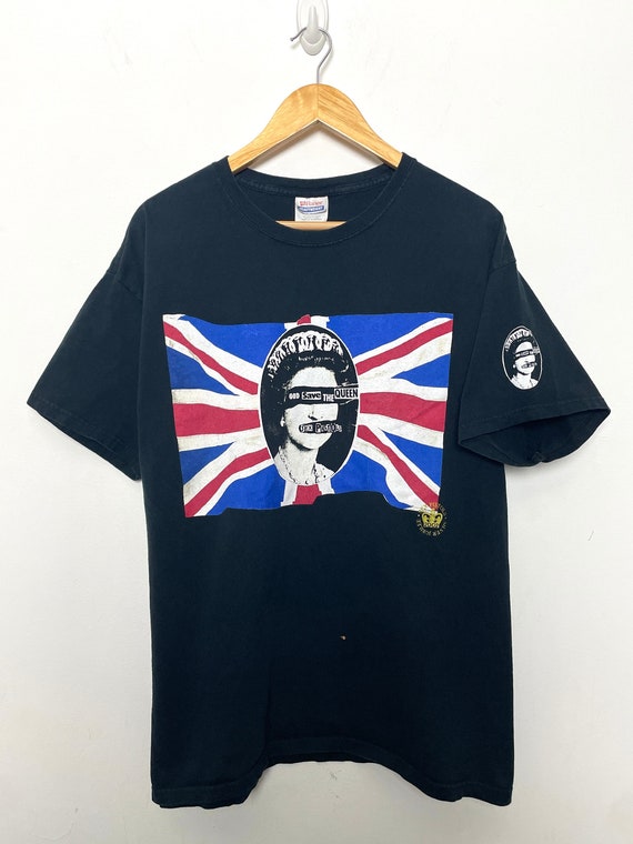 Vintage 2002 Sex Pistols God Save the Queen UK Flag Graphic