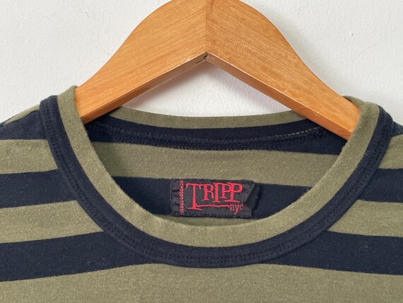Vintage Y2K Tripp NYC Striped Long Sleeve Rave Te… - image 3