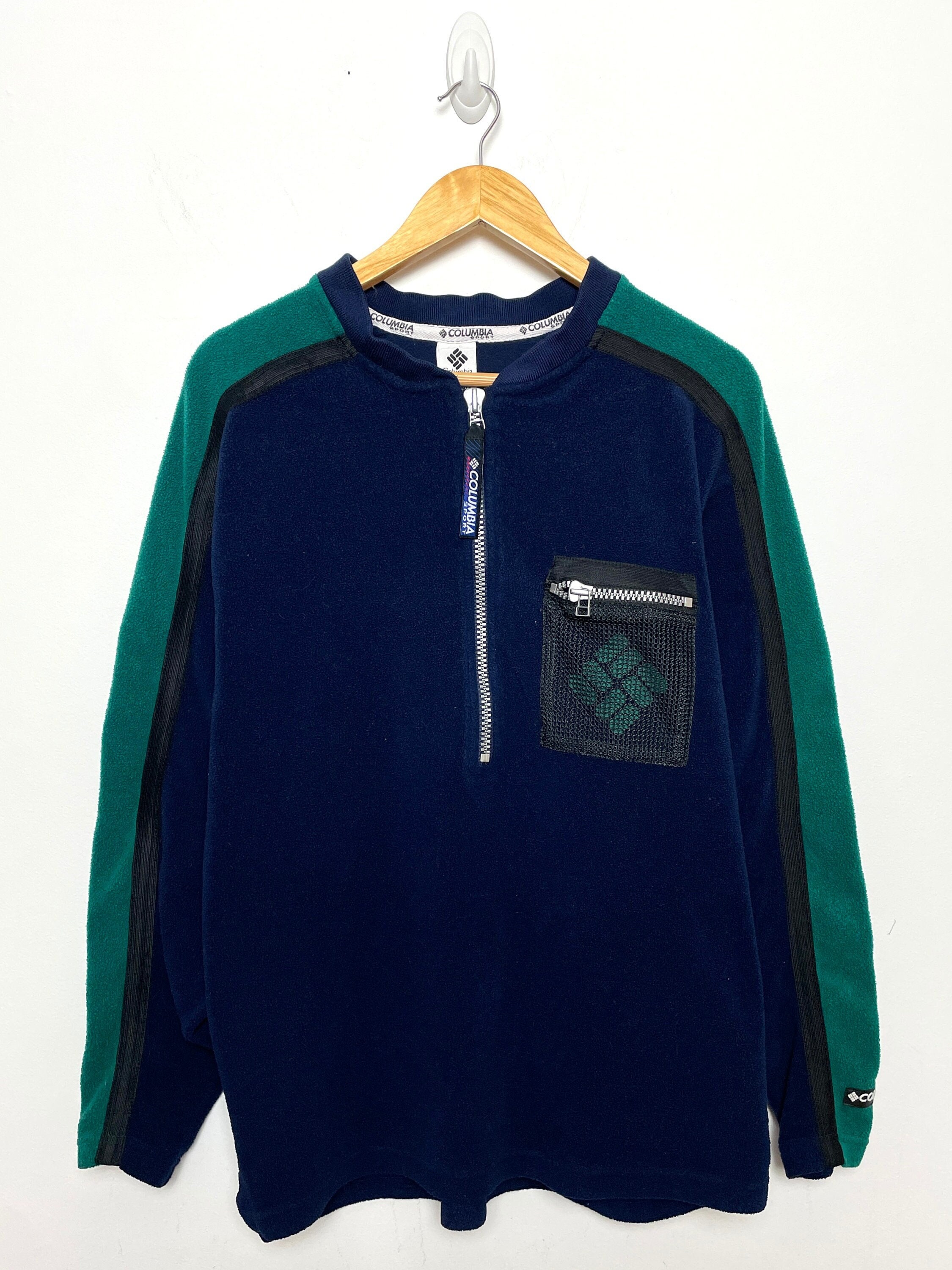 Vintage 1990s Columbia Sports Half Zip Fleece Pullover Vintage 1990s Columbia Sports Half Zip Fleece Pullover