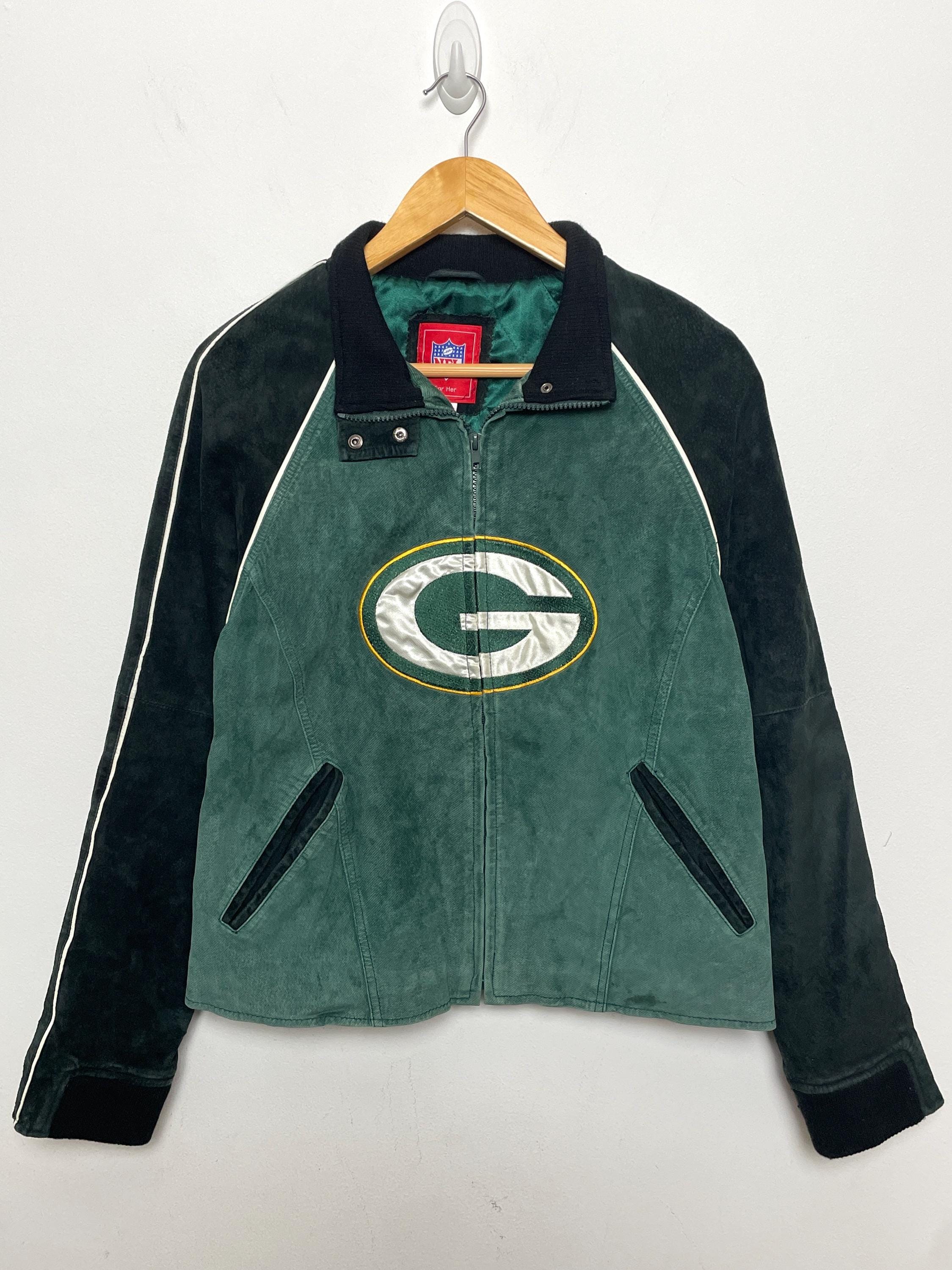 Veste Universitaire (varsity) Style Rétro Green Bay Packers - Vert Et Doré - Laine Et Cuir - Taille L - Neuf Sans étiquettes