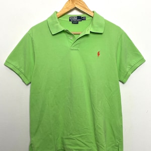 Vintage 1990s Polo von Ralph Lauren Grünes Kurzarm-Poloshirt (passend für Erwachsenen S)