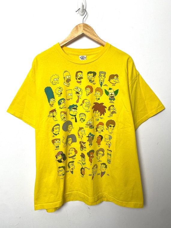 Vintage the Simpsons TV Show Yellow Character Graphic Tee Shirt