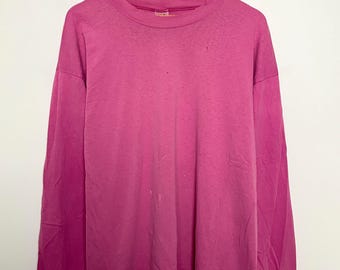 Vintage 1990s Gap Striped Long Sleeve Blue Pocket Tee Shirt (size