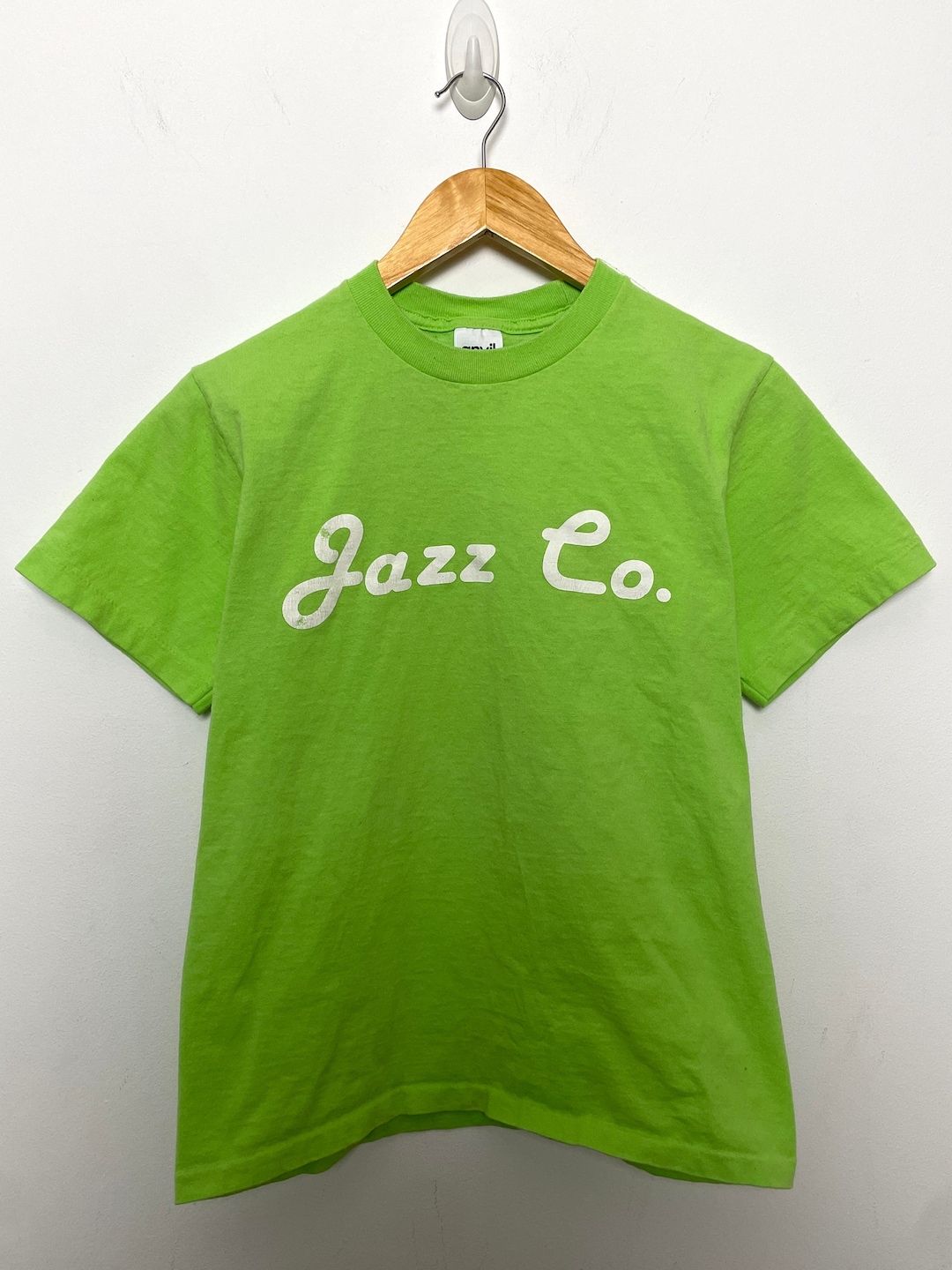 Vintage 1990s Jazz Co. Green Spell Out Music Graphic Tee Shirt Etsy