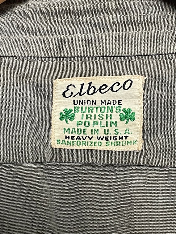 Vintage 1960s Vietnam Era American Red Cross First Aid United States Military Elbeco Sanforized Button Up Long Sleeve Shirt (fits adult M) View 5