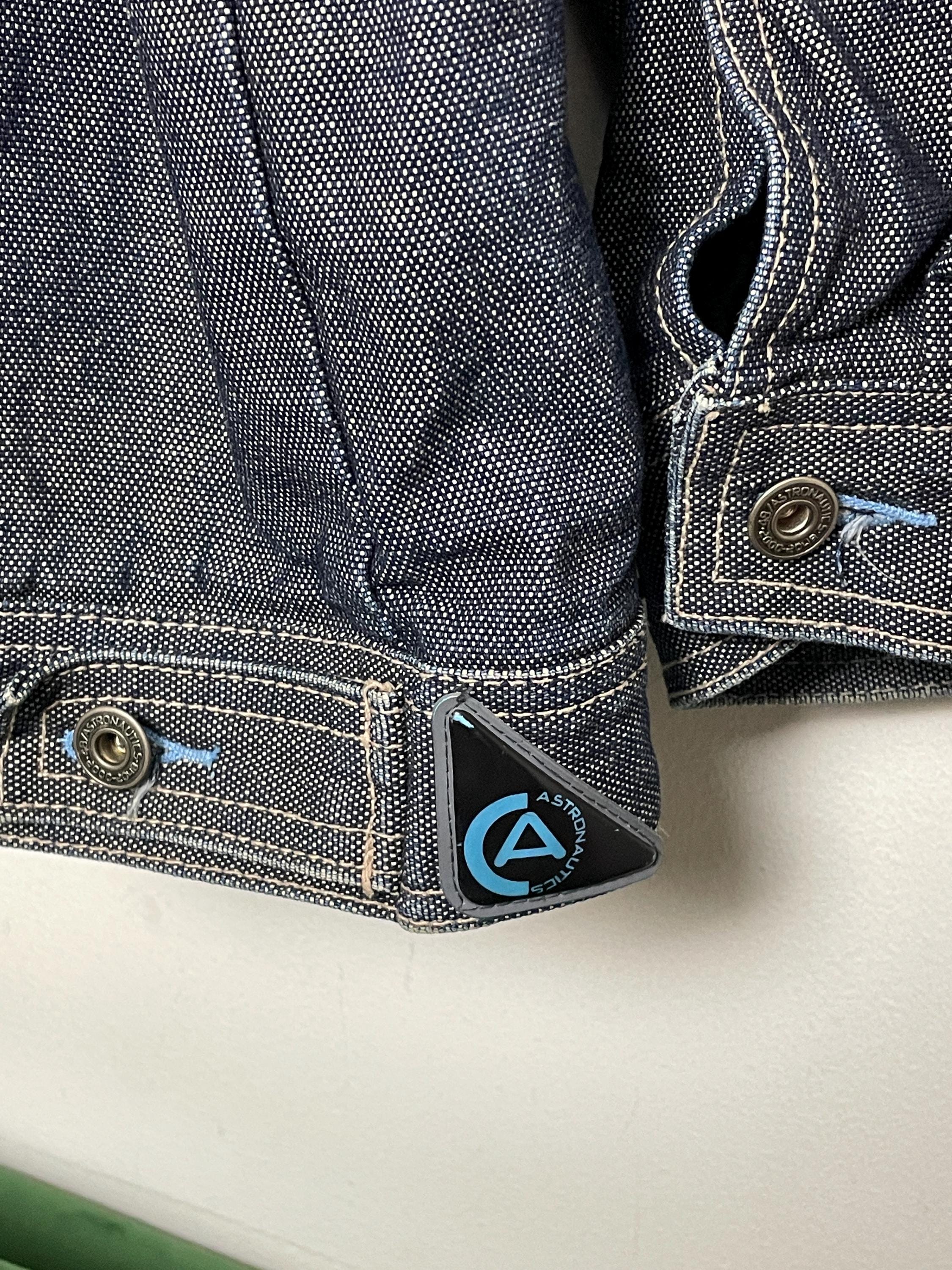 Vintage Y2K Astronautics “new Age Denim” Zip up Oversized Jean