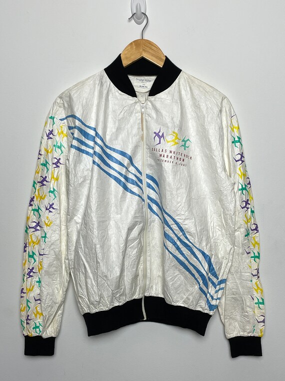 Vintage 1987 Dallas White Rock Marathon Tyvek Graphic… Gem