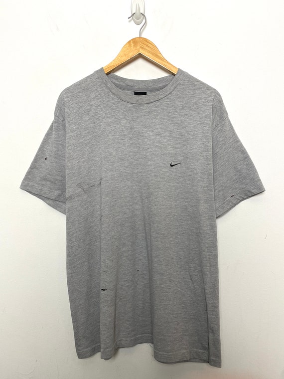 90s OLD NIKE Small Swoosh Tシャツ ナイキ レディース Vintage 1990s Nike Mini Swoosh Logo Gray Tee Shirt (size