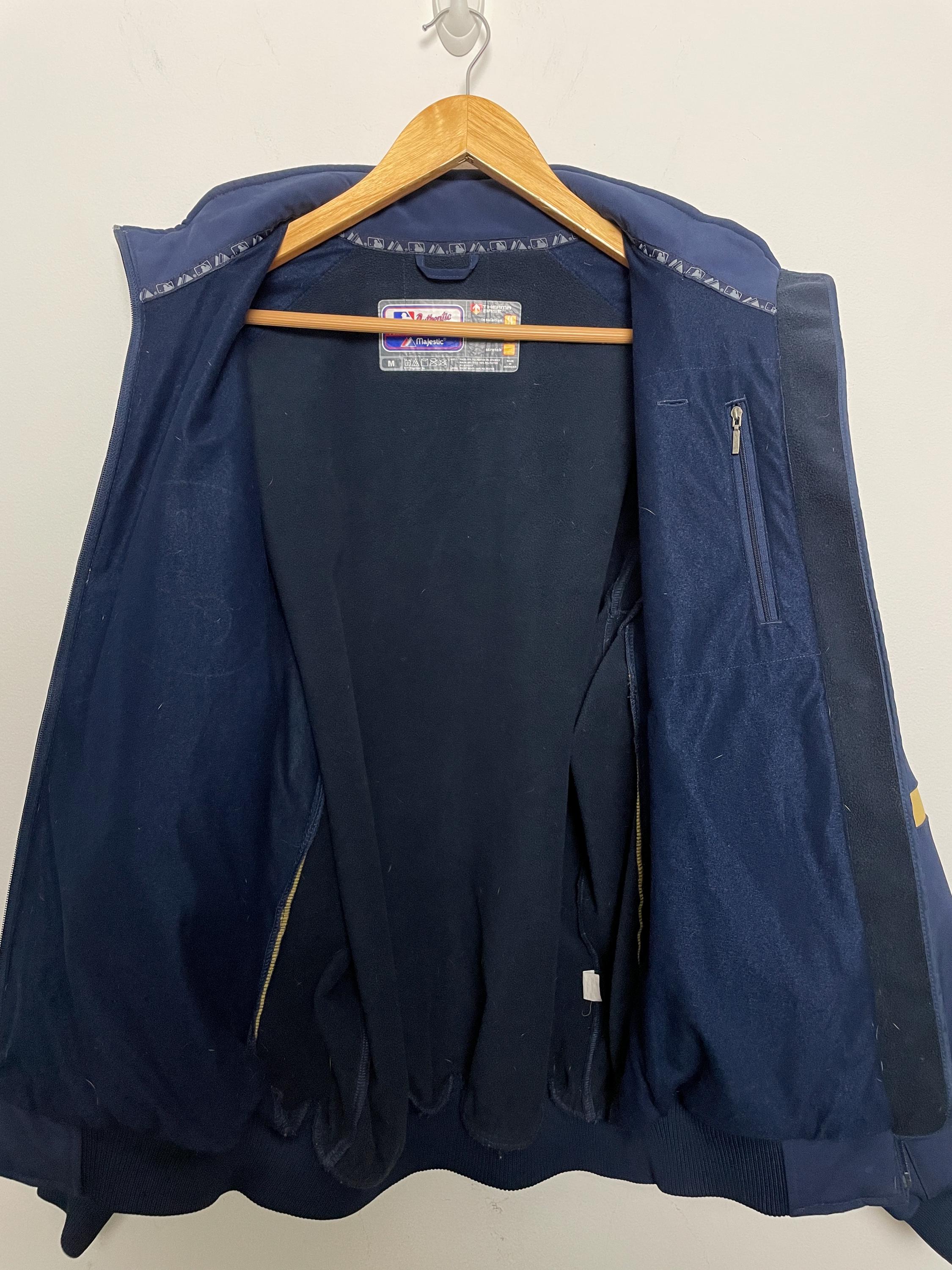 Majestic × MIL.ブルワーズ XLサイズ フリース裏地 スタジャン