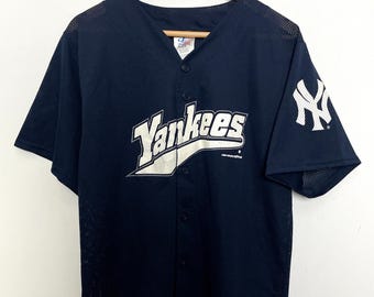 New York Yankees ユニフォーム 90s L ネイビー mlb Vintage 1990s New York Yankees Logo Athletic Navy Blue MLB