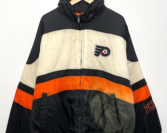 Vintage 1990s Philadelphia Flyers NHL Pro Player Puffer Jacket