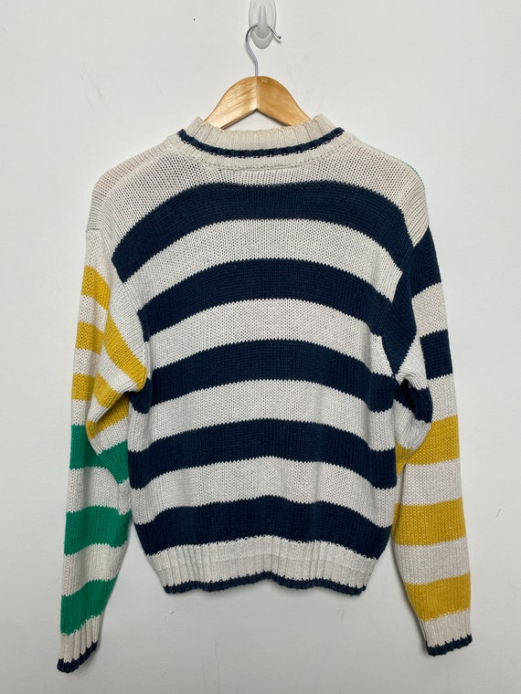 Vintage 1990s Womens Striped Color Blocked Pullov… - image 4