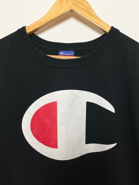 Early 2000s Champion C Logo Script Spell Out Graphic … - Gem