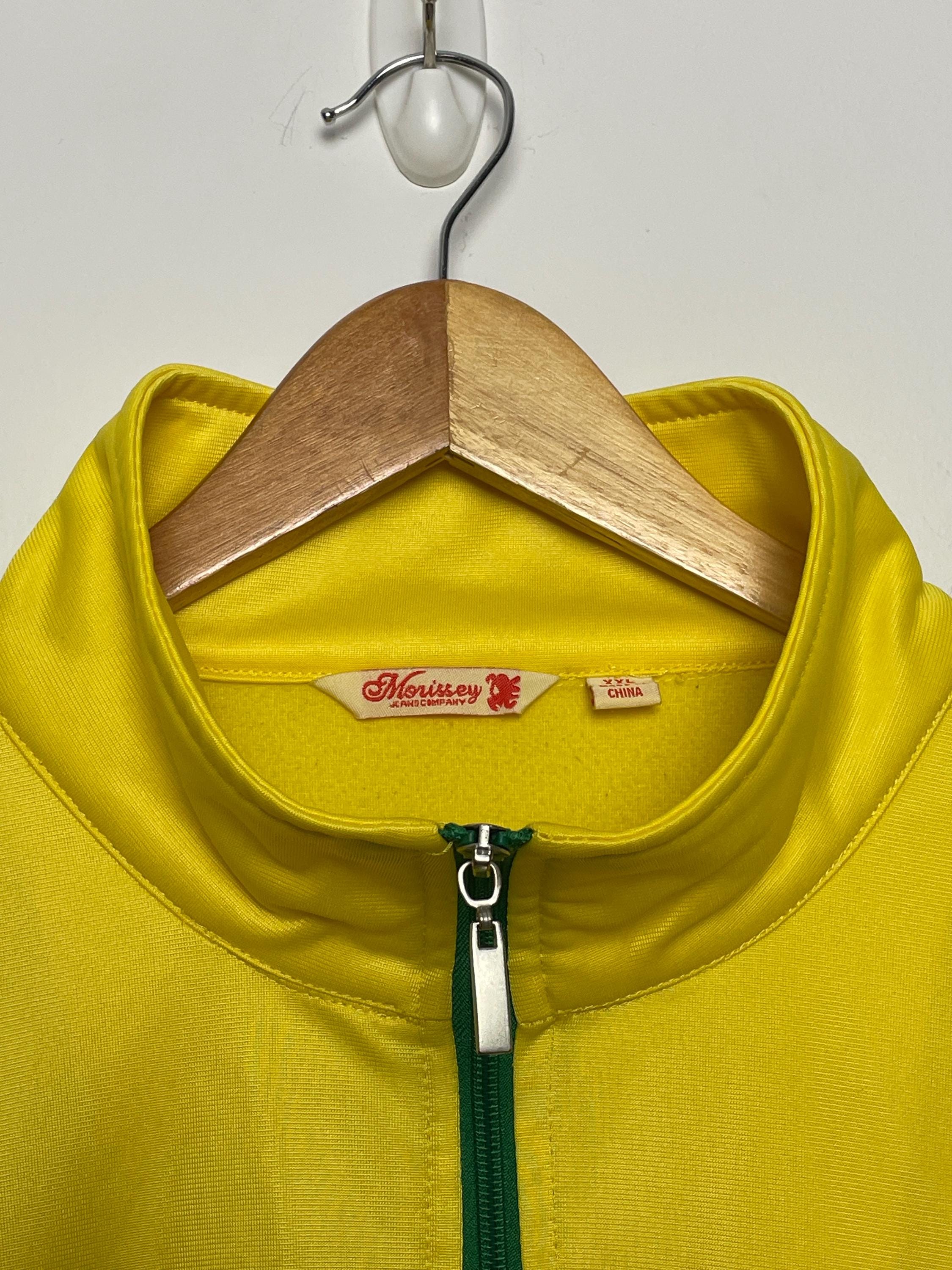 Vintage Y2K Brazil Soccer Style Striped Zip up Track Jacket (fits