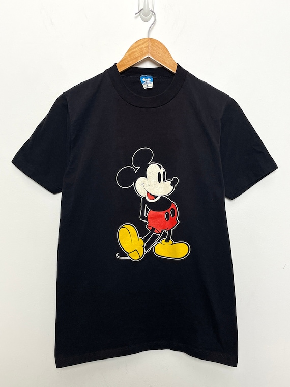 Vintage 1980s Mickey Mouse Cartoon Graphic Made in USA Tee Shirt 