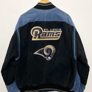 Vintage 1990s St Louis Rams NFL Football Suede Genuine Leather