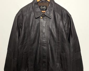 Vintage 1990s Dallas Cowboys NFL Football Genuine Leather Zip up