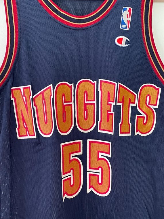 Vintage 1990s Champion Denver Nuggets Dikembe Mutombo NBA