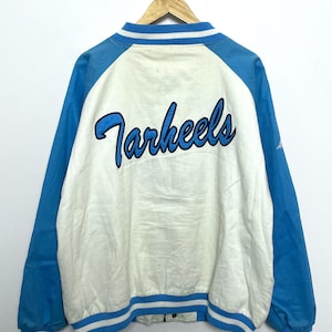Vintage 1990s Apex One North Carolina Tar Heels UNC College Baseball Stadium Jacket (size adult Large)
