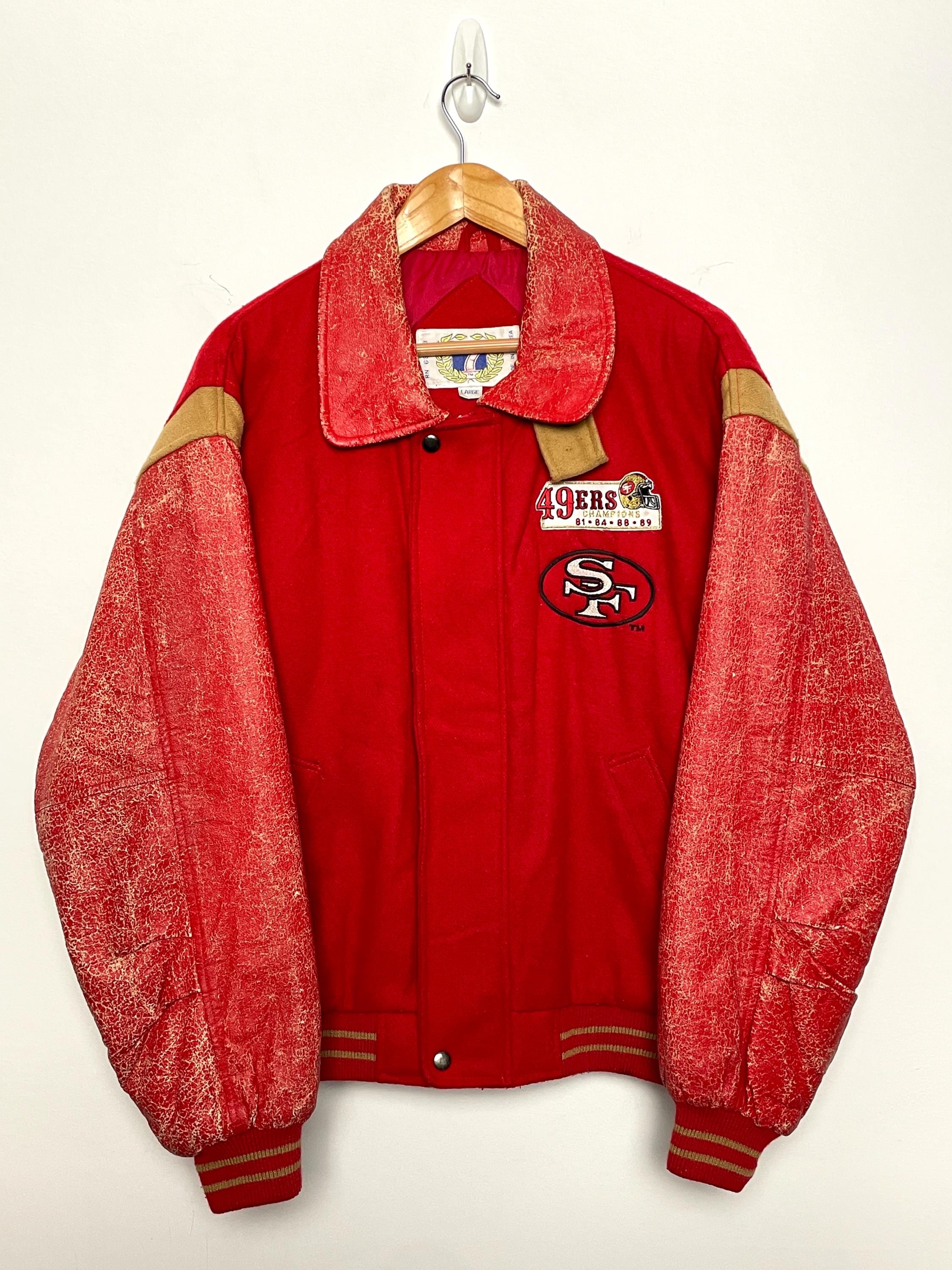 サンフランシスコ 49ers レザー ジャケット San francisco 49ers leather jacket - Etsy 日本