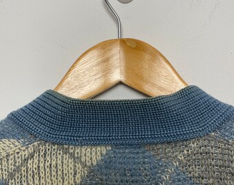 Vintage 1960s Jantzen Wool and Mohair Made in USA Argyle