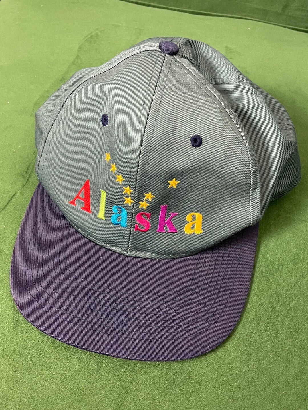 Vintage 1990s Alaska United States Embroidered Multi Color Spell