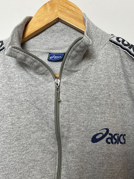 Vintage 1980s ASICS Spell Out Logo Full Zip Running Vintage 1980s ASICS Spell Out Logo Full Zip Running
