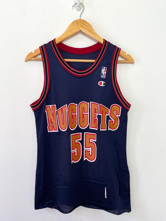 Vintage 1990s Champion Denver Nuggets Dikembe Mutombo NBA Basektball Jersey size Adult Small Etsy