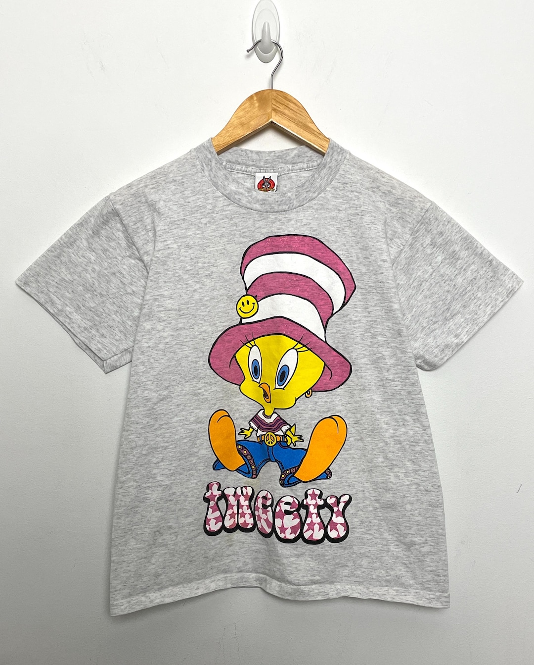 Vintage 1990s Looney Tunes Tweety Bird 60s Hippie Graphic