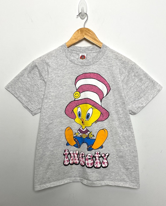 Vintage 1990s Looney Tunes Tweety Bird 60s Hippie Graphic Made in