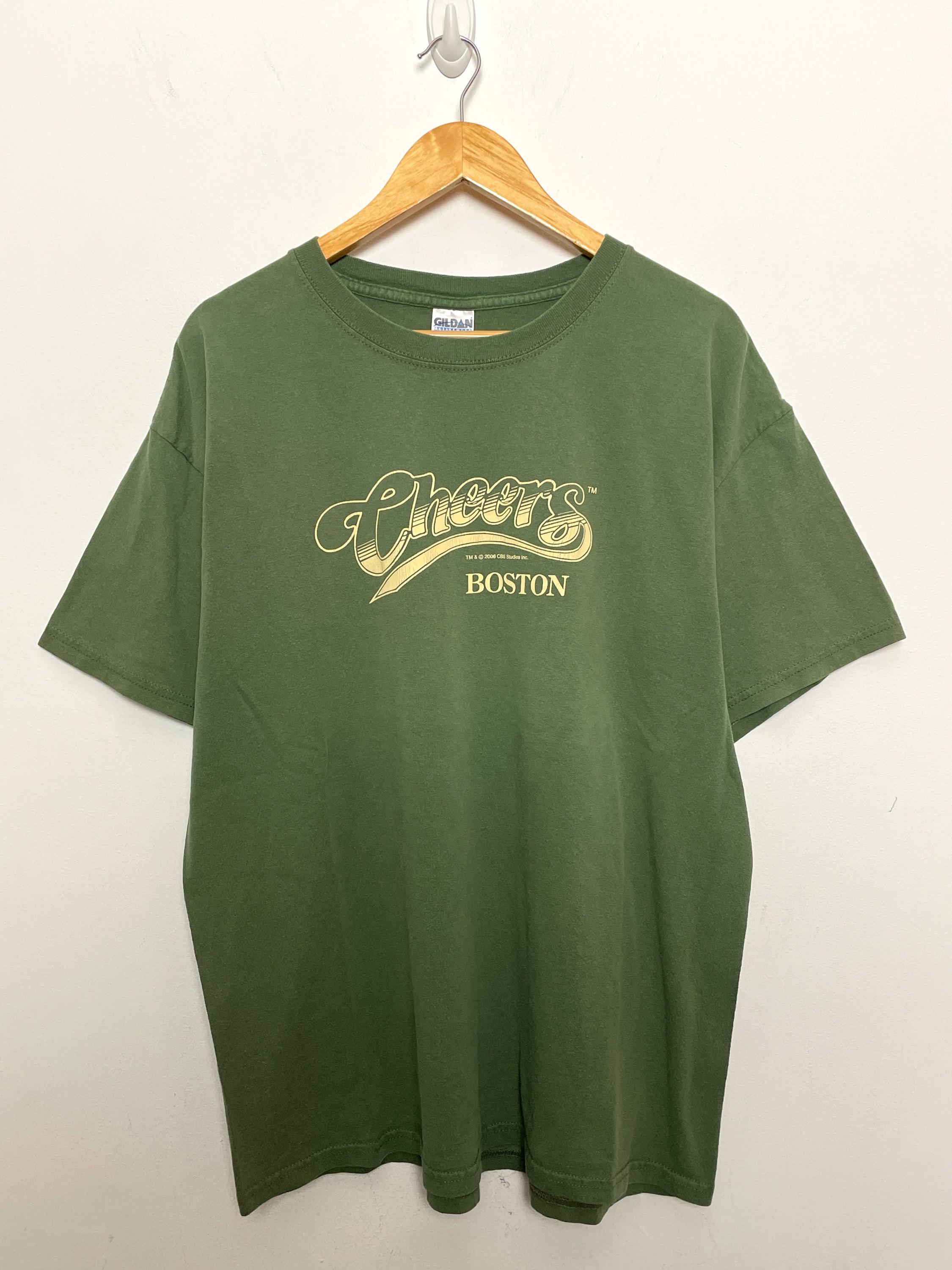 Vintage 2000s Cheers TV Show Boston Massachusetts “Normisms” Norm Peterson Funny Dialogue Green Graphic Tee Shirt (size adult XL)