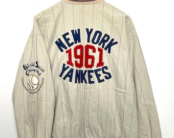 Vintage JH Design Varsity Jacket 3XL 90s Bomber New York Yankees