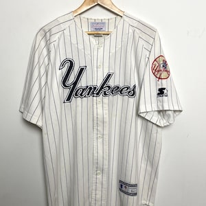Vintage 1990s Starter New York Yankees Pinstriped MLB Baseball Jersey (size adult Large)